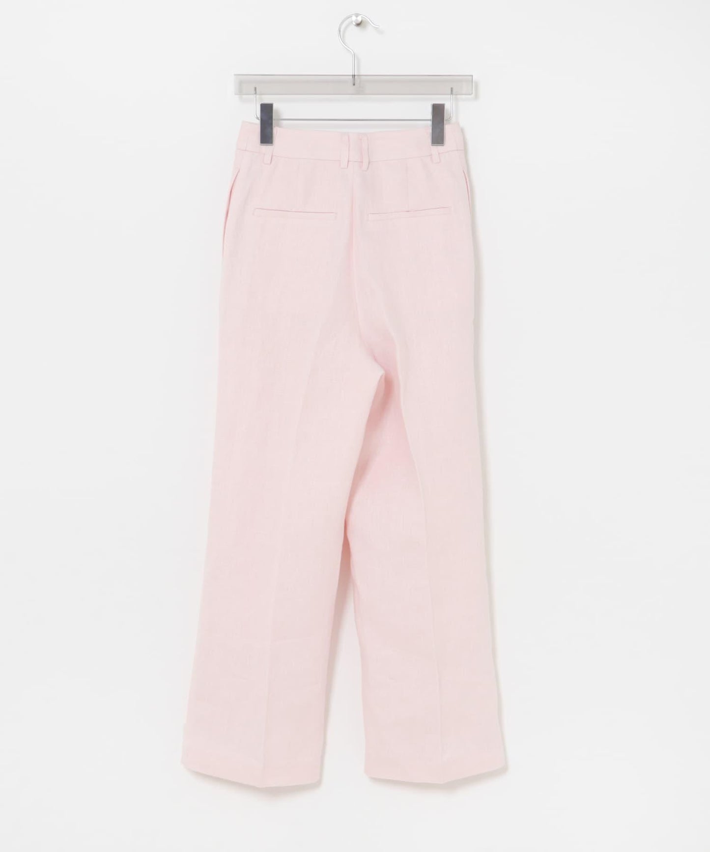 牛津紡亞麻直筒褲