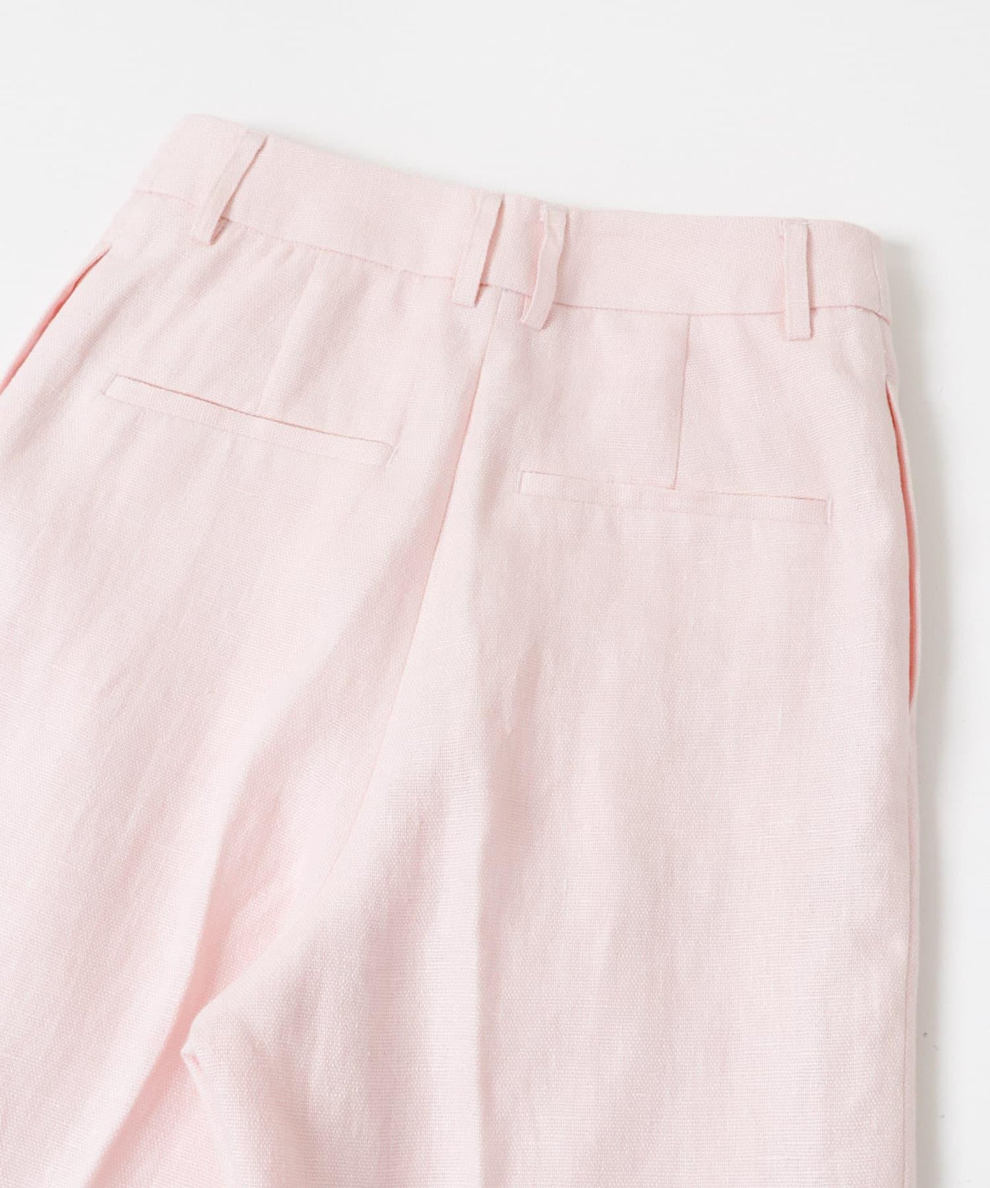 牛津紡亞麻直筒褲