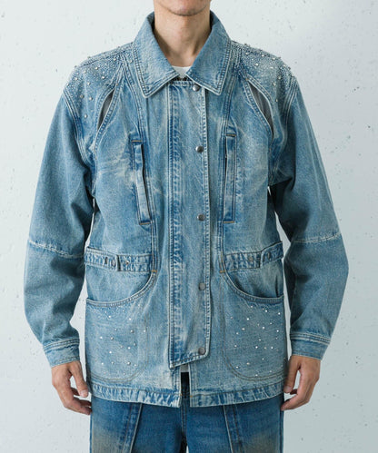 Andersson Bell JEWELED DENIM WORK JACKET 牛仔工裝夾克