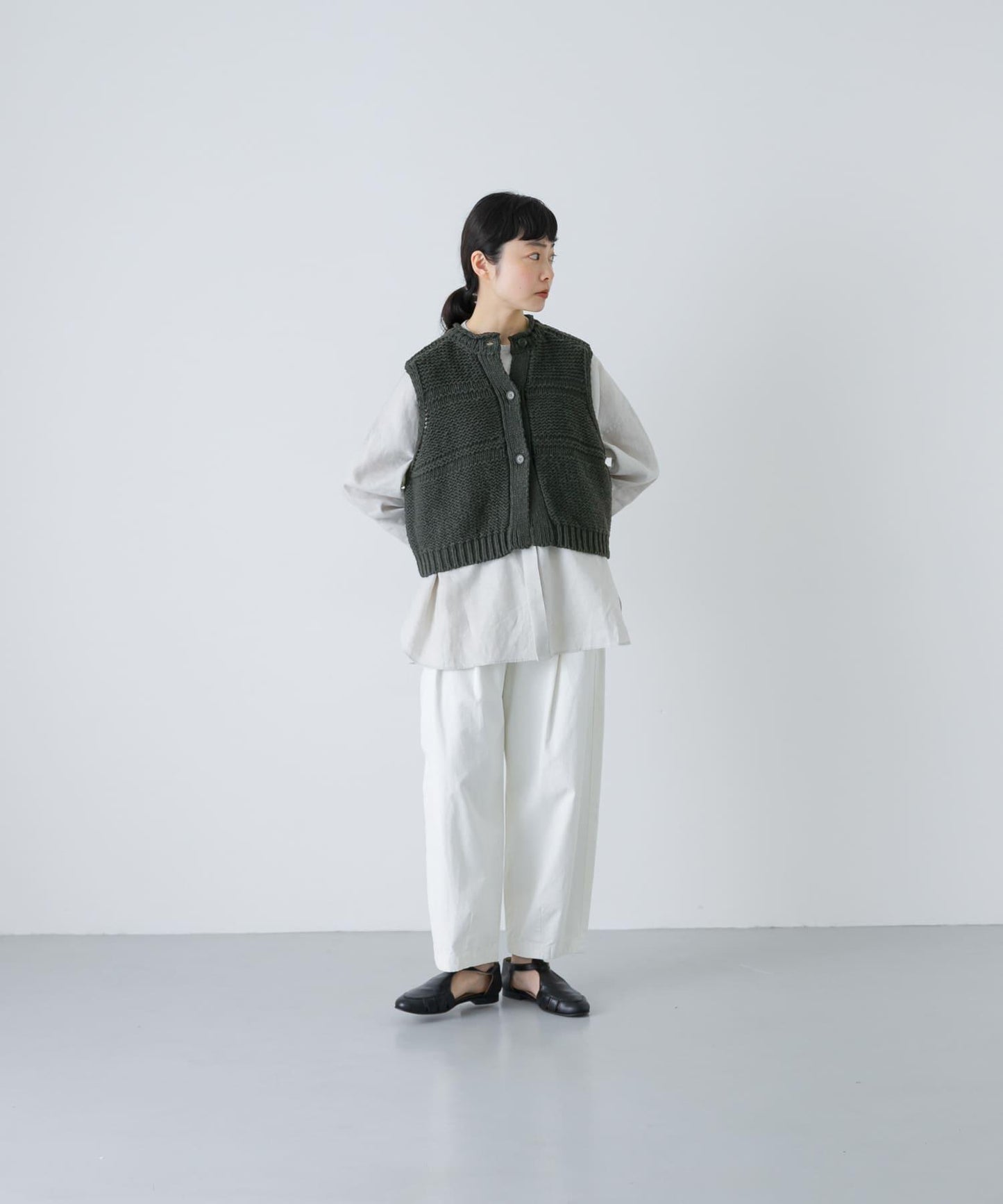 2WAY棉麻針織背心