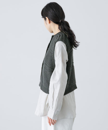 2WAY棉麻針織背心