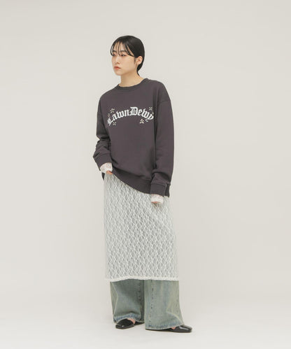 蕾絲長款連衣裙