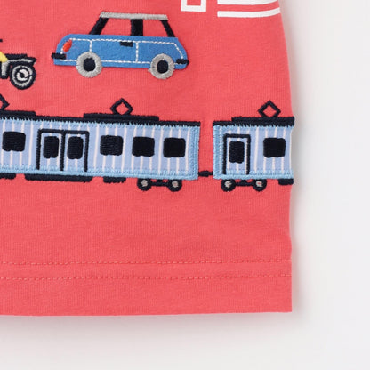 交通與街景圖案 短袖T恤