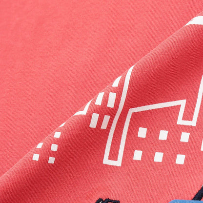 交通與街景圖案 短袖T恤