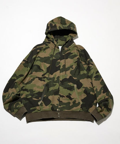 水洗做舊 短款 拉鍊連帽外套