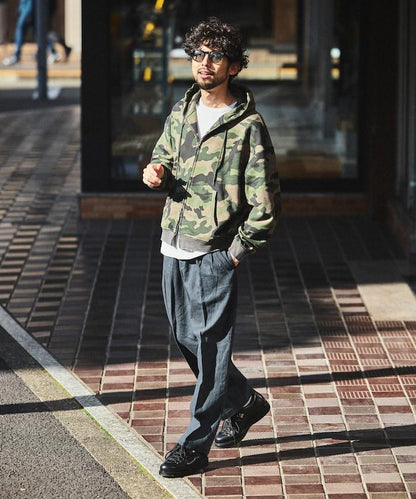 水洗做舊 短款 拉鍊連帽外套