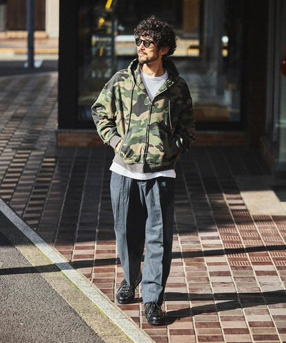 水洗做舊 短款 拉鍊連帽外套