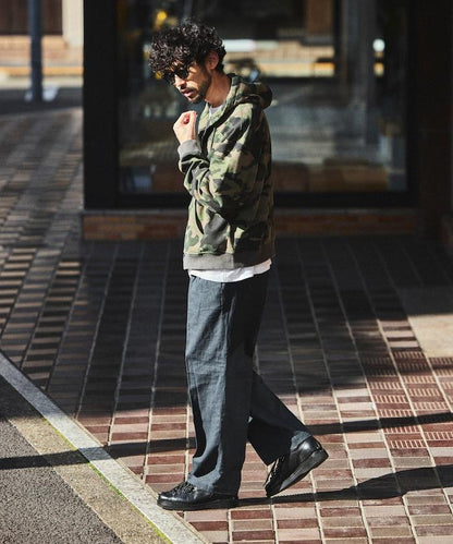 水洗做舊 短款 拉鍊連帽外套