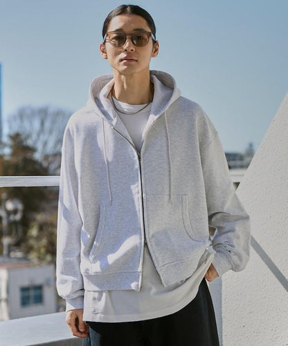 水洗做舊 短款 拉鍊連帽外套