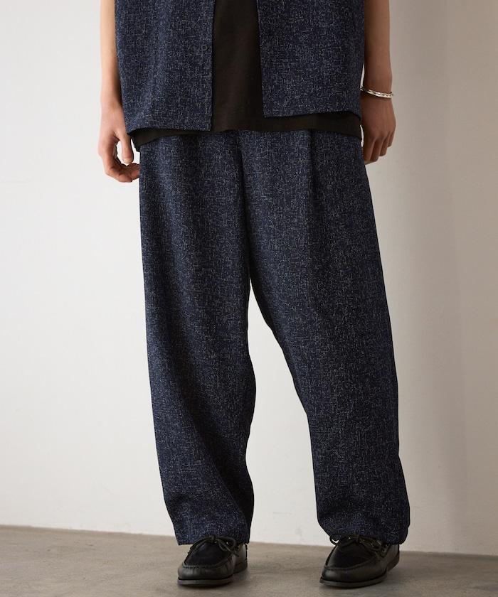 Spindle 夏季花呢 闊腿 休閒褲