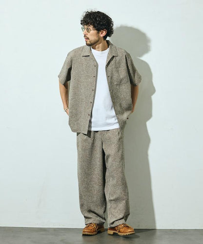 Spindle 夏季花呢 闊腿 休閒褲