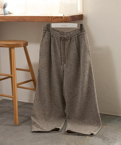 Spindle 夏季花呢 闊腿 休閒褲