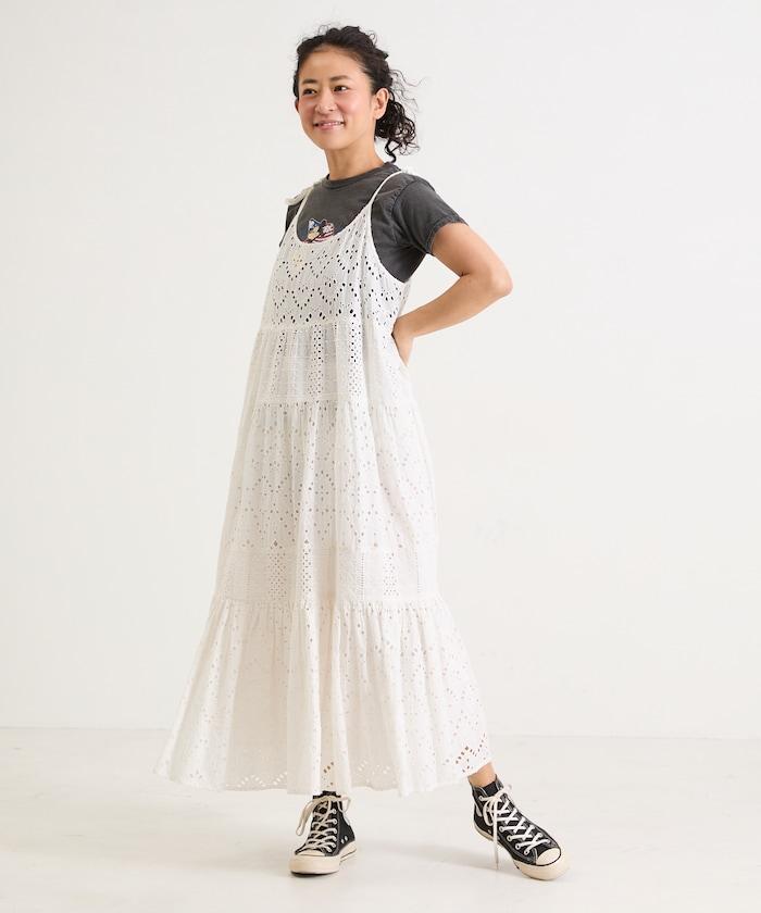 印度刺繡層疊肩部蝴蝶結吊帶連衣裙