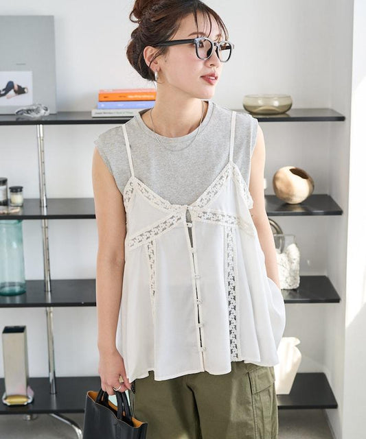 印度人造絲香檳綢蕾絲吊帶束身上衣