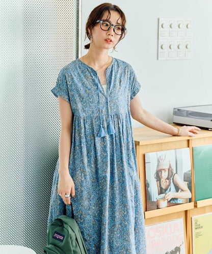 印度佩斯利花紋開襟連衣裙