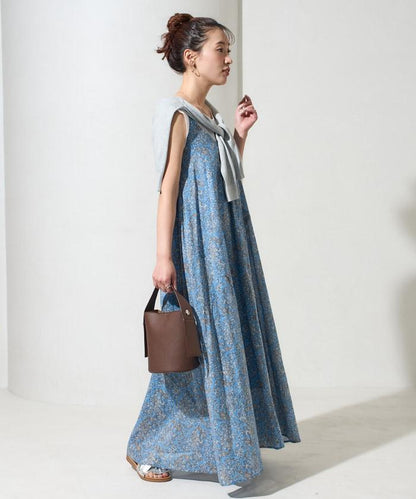 印度腰果花印花吊帶連衣裙