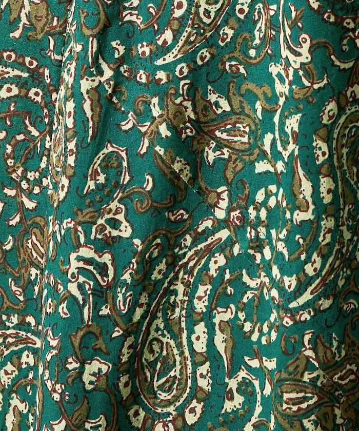 印度腰果花印花吊帶連衣裙