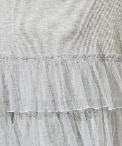 輕質華夫格網紗拼接短袖T恤