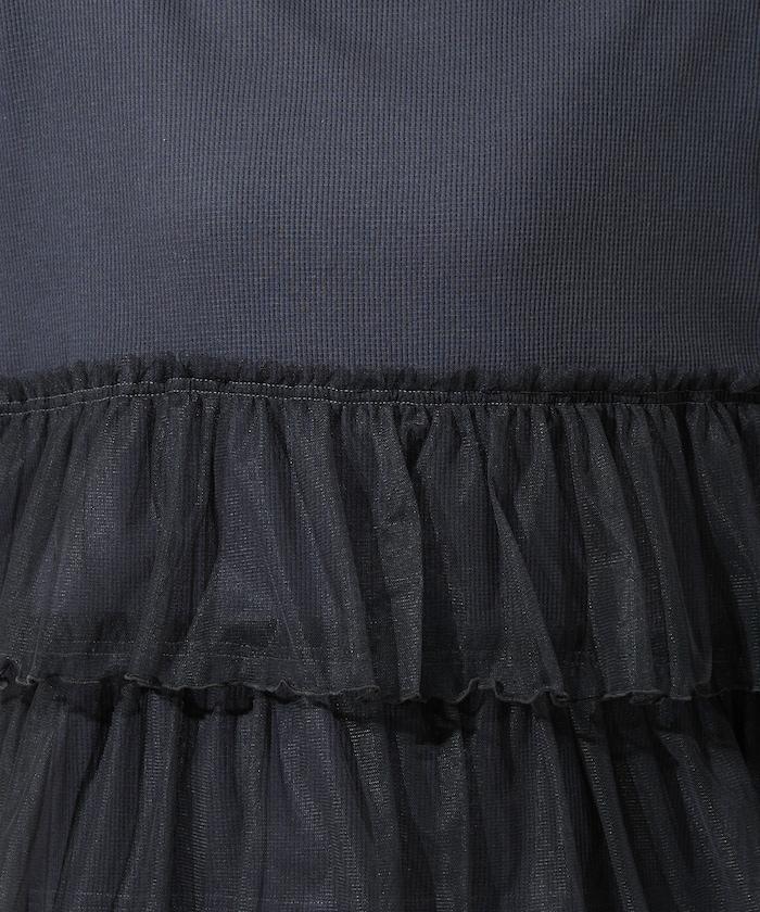 輕質華夫格網紗拼接短袖T恤