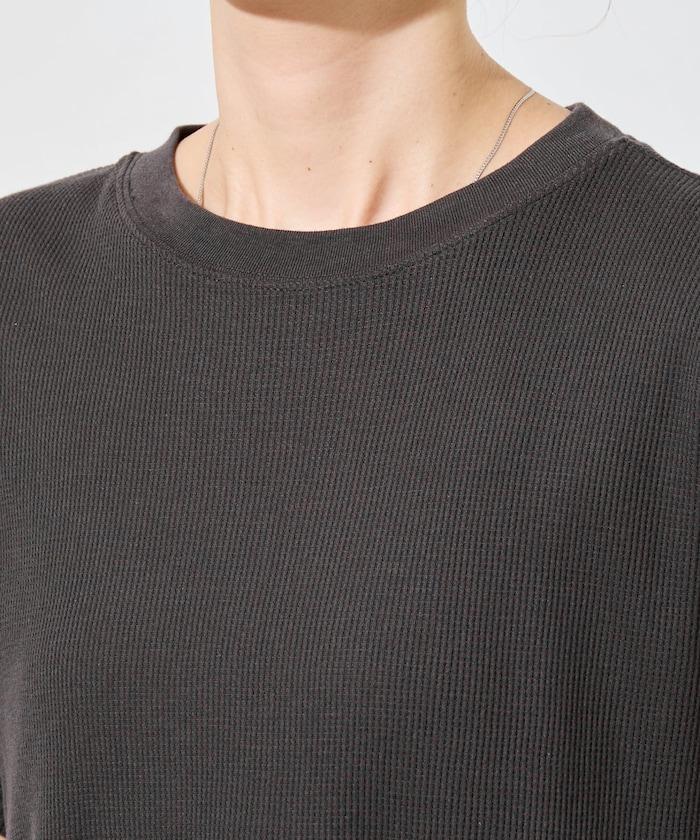 輕質華夫格網紗拼接短袖T恤