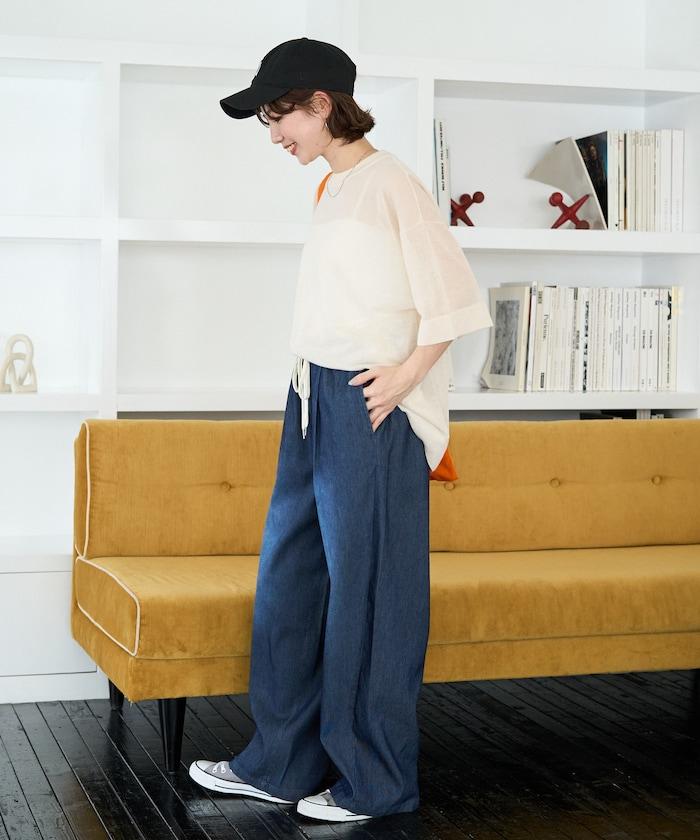 網眼牛仔 冷感吸水速幹 休閒褲