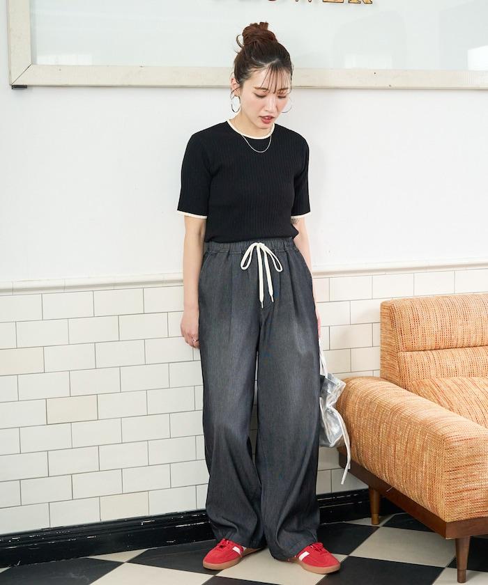 網眼牛仔 冷感吸水速幹 休閒褲