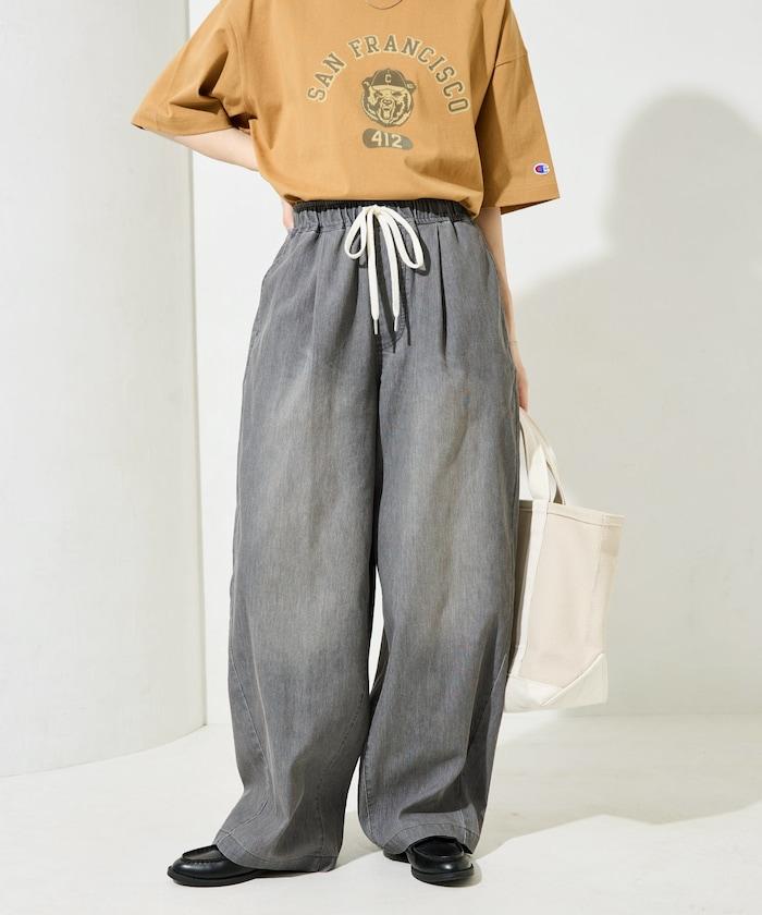 網眼牛仔 冷感吸水速幹 休閒褲