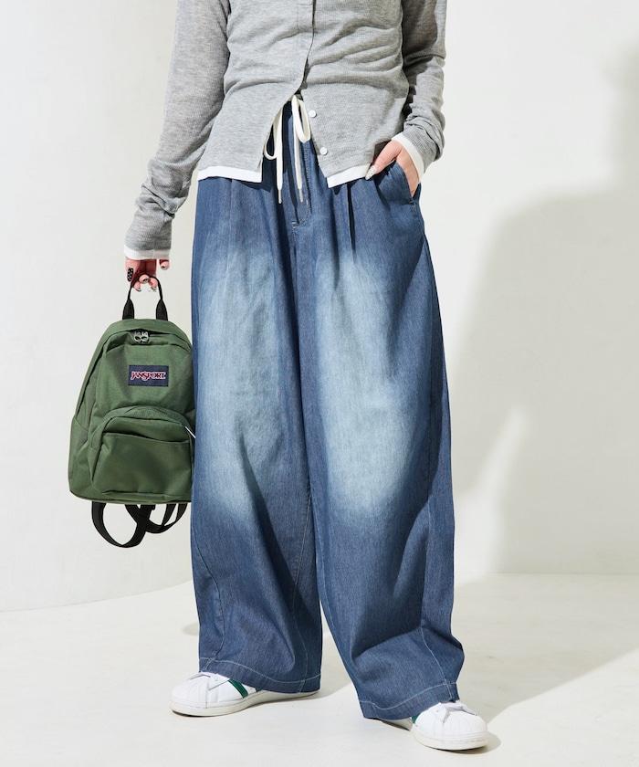 網眼牛仔 冷感吸水速幹 休閒褲