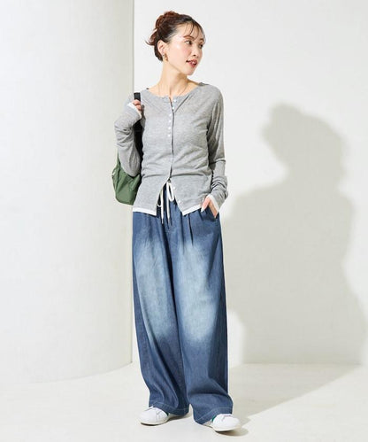 網眼牛仔 冷感吸水速幹 休閒褲