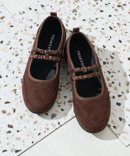 瑪麗珍雙綁帶褶皺運動鞋