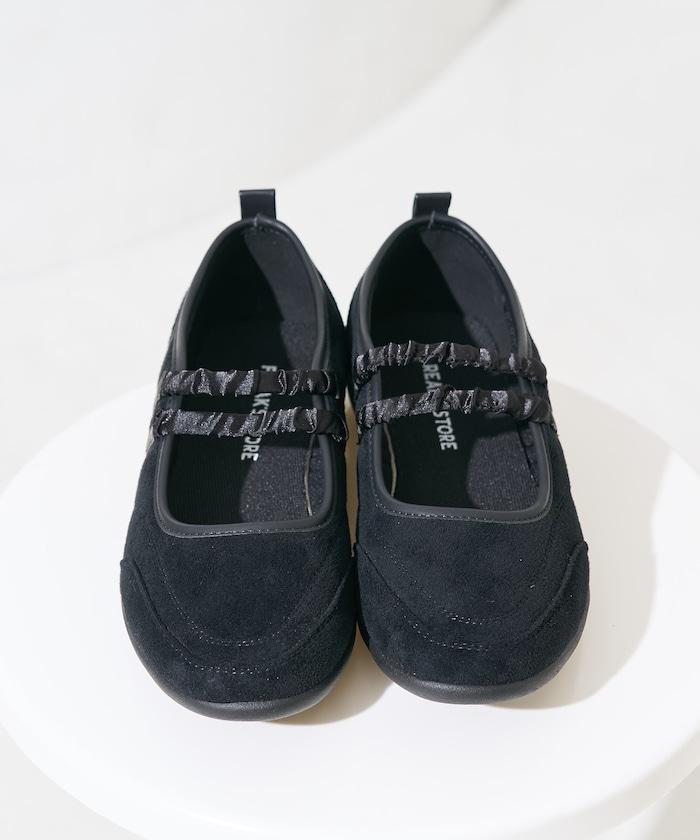 瑪麗珍雙綁帶褶皺運動鞋