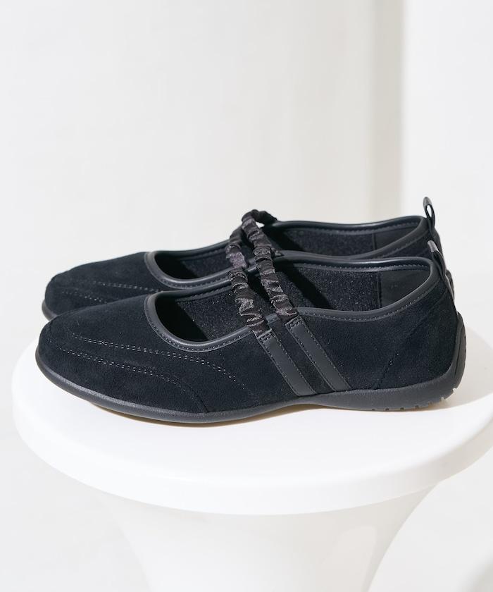 瑪麗珍雙綁帶褶皺運動鞋