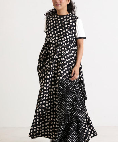 不對稱層疊連衣裙