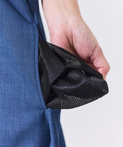 UV防曬 泡泡袖 牛仔風 花卉圖案 連衣裙