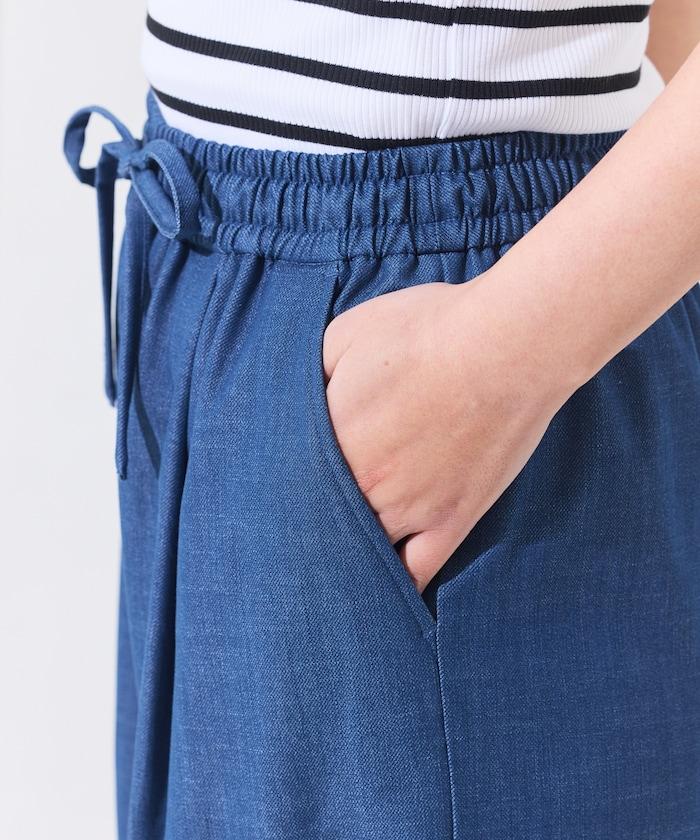 防曬交叉裹身吊帶花卉圖案牛仔風套裝