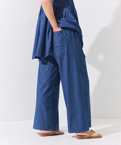 防曬交叉裹身吊帶花卉圖案牛仔風套裝