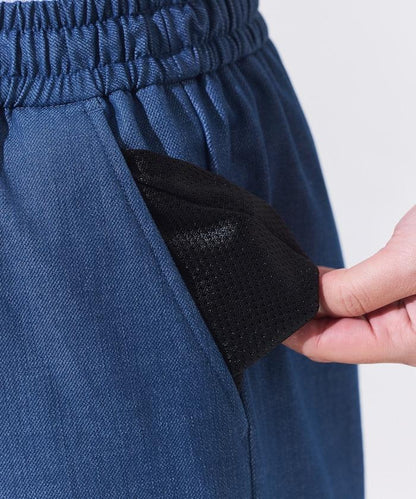 防曬交叉裹身吊帶花卉圖案牛仔風套裝