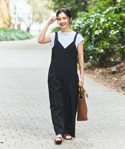 防紫外線 裹身設計 闊腿連體褲