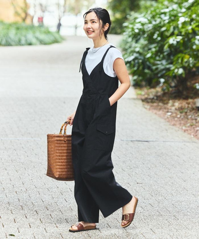 防紫外線 裹身設計 闊腿連體褲