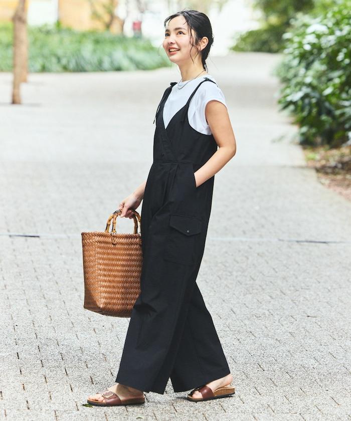 防紫外線 裹身設計 闊腿連體褲