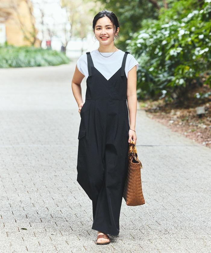 防紫外線 裹身設計 闊腿連體褲