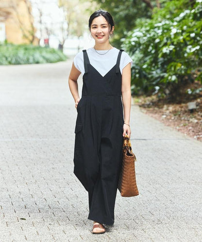 防紫外線 裹身設計 闊腿連體褲