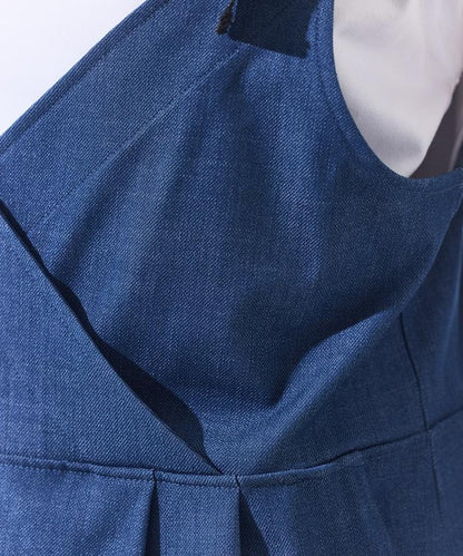 UV防曬 牛仔風 闊腿 揹帶褲