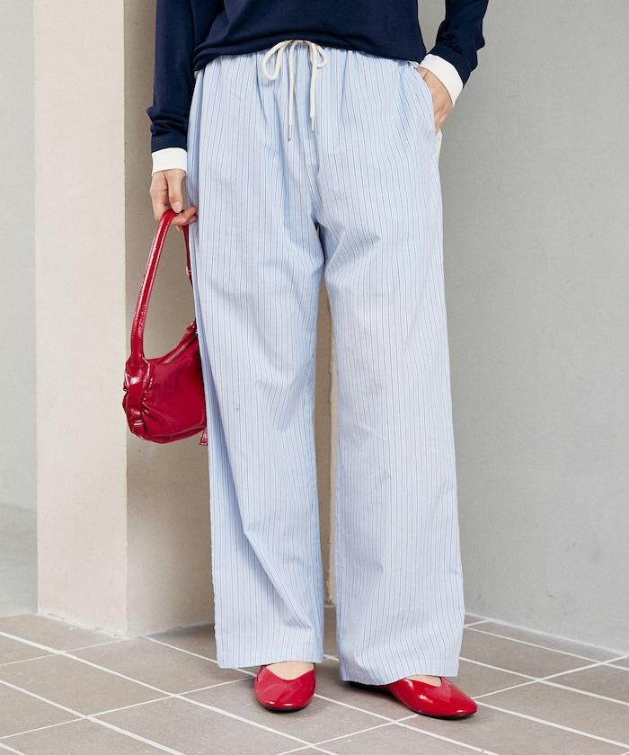 蕾絲線條設計 休閒褲