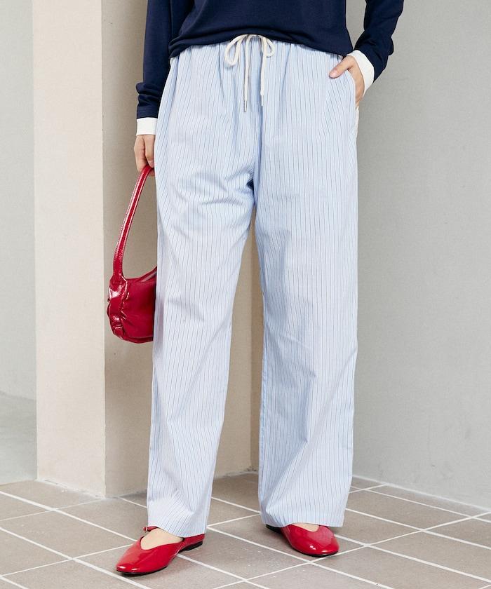 蕾絲線條設計 休閒褲