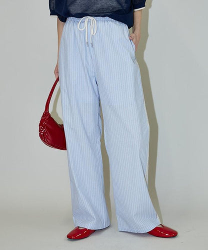 蕾絲線條設計 休閒褲