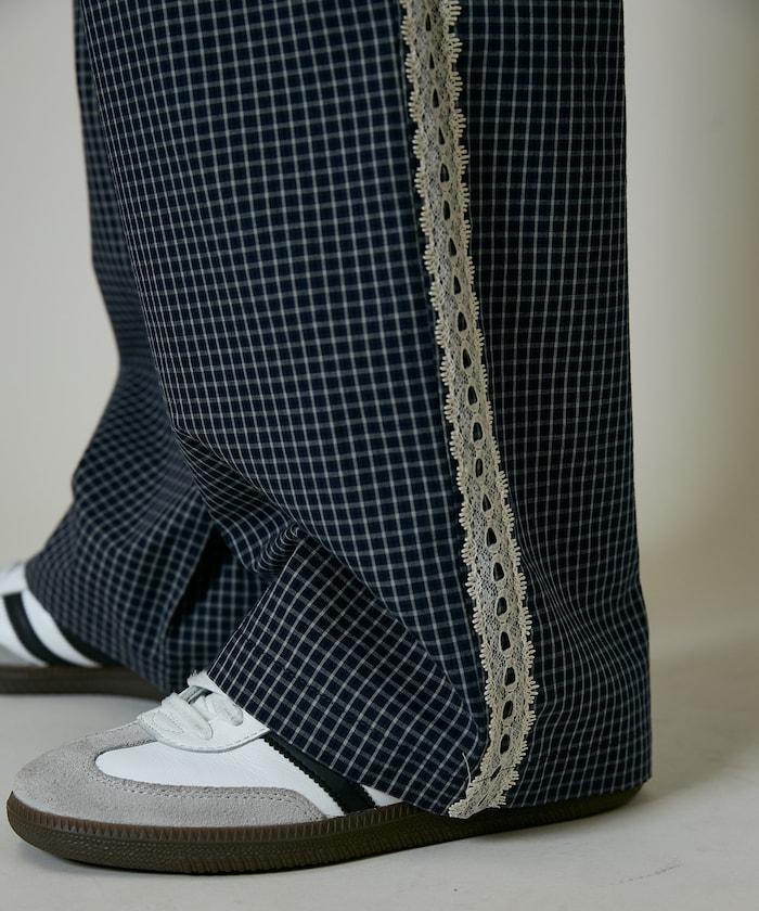 蕾絲線條設計 休閒褲