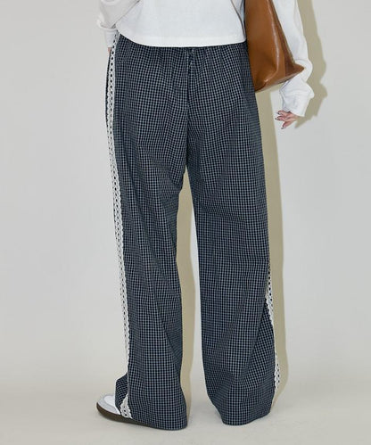 蕾絲線條設計 休閒褲