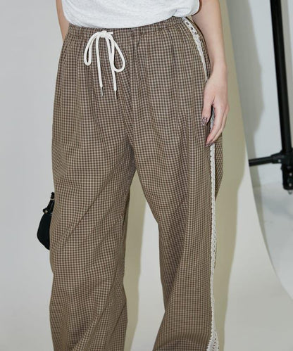 蕾絲線條設計 休閒褲