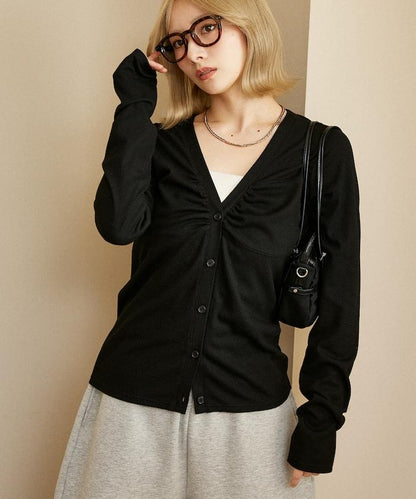 層次感 V領 針織開衫